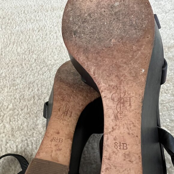 Cole Haan Melrose Black Leather Strappy Platform Wedge Heels Sandals Shoes 8.5 - Picture 6 of 11